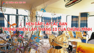 Học sinh trường IVS cơ sở Hà Nội chuẩn bị cho triển lãm Mỹ thuật tháng 10.