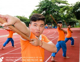 Một buổi học võ tại trường Nội trú IVS Thành phố Hồ Chí Minh